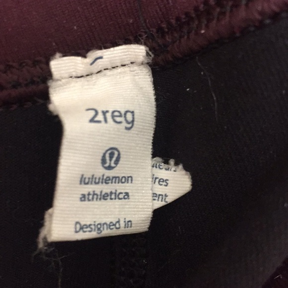 EUC Lululemon Full Length Yoga Pants, 2 - Picture 4 of 5